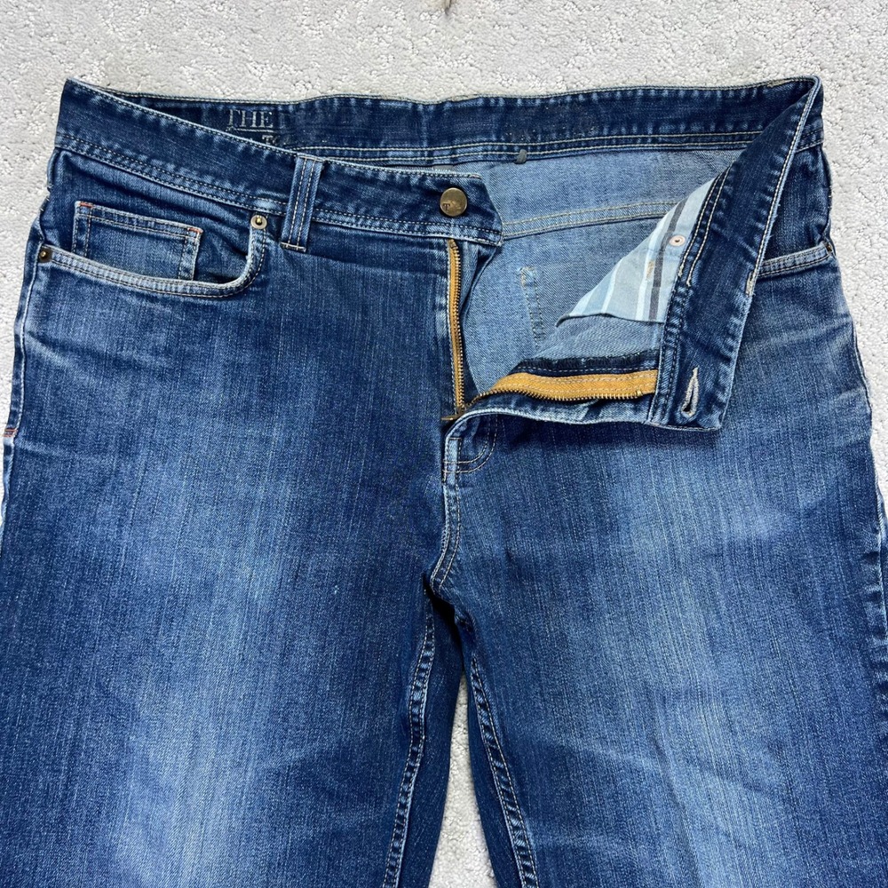 Toad & Co. Jeans Mens 36x30 The Drover ‎ Straight Blue Denim Organic Cotton Drag